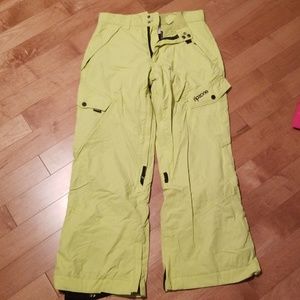Ripzone Lime Green Mens Snow Pants - Size XS
